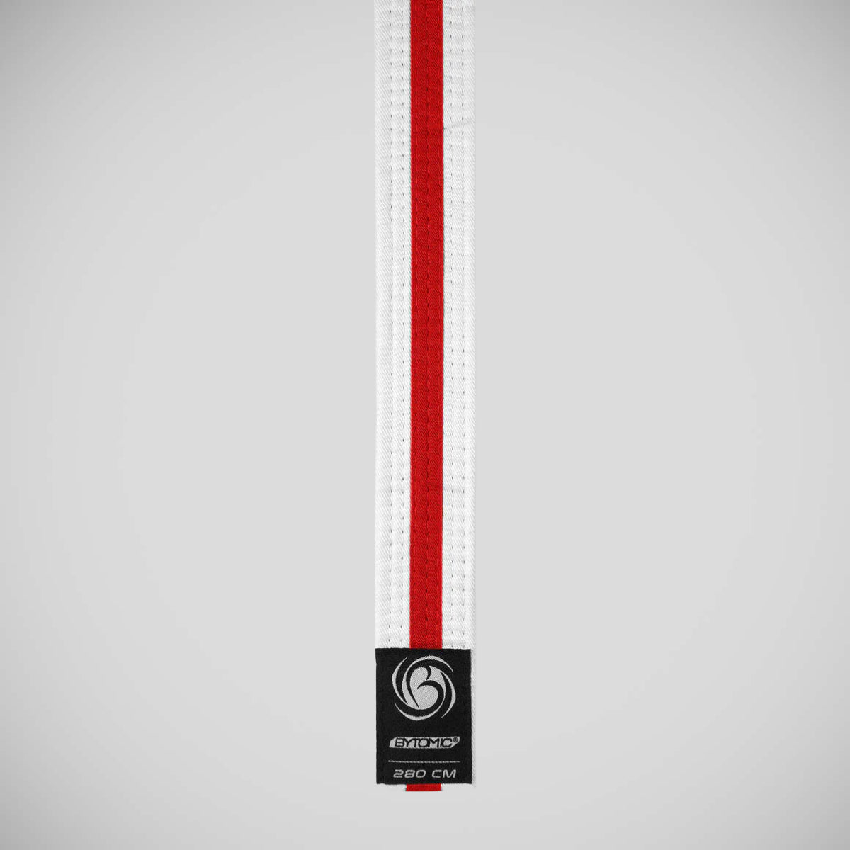 White/Red Bytomic Striped Polycotton Martial Arts Belt Pack of 10 at Bytomic Trade and Wholesale