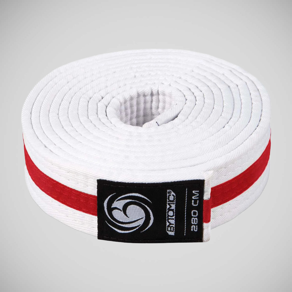 White/Red Bytomic Striped Polycotton Martial Arts Belt Pack of 10 at Bytomic Trade and Wholesale