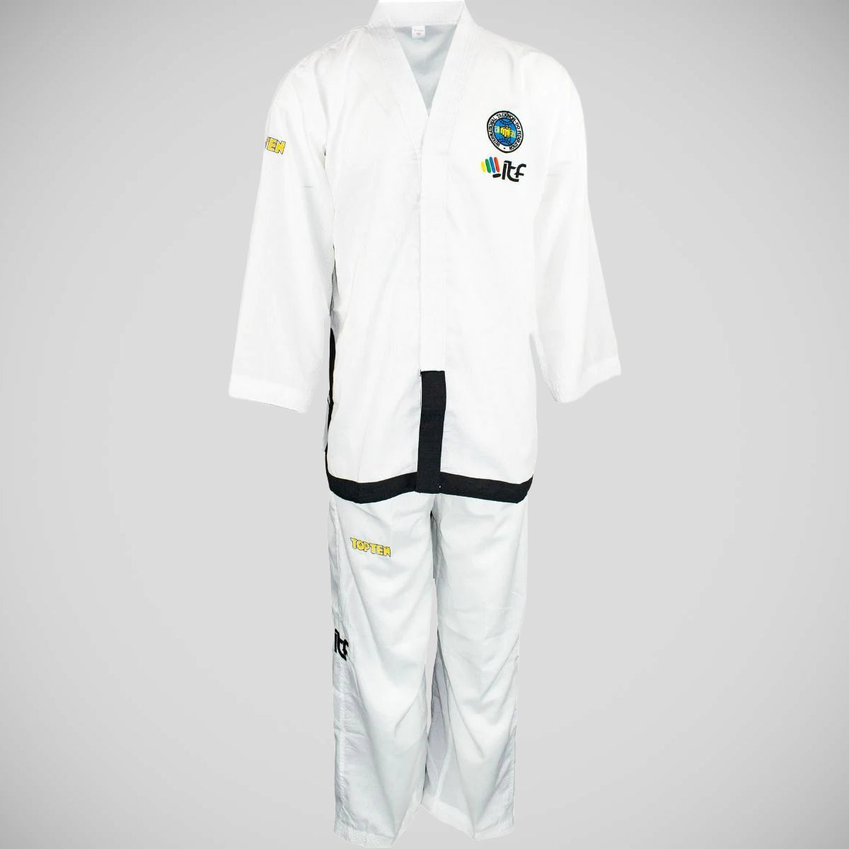White Top Ten ITF Master Air Deluxe Dobok at Bytomic Trade and Wholesale
