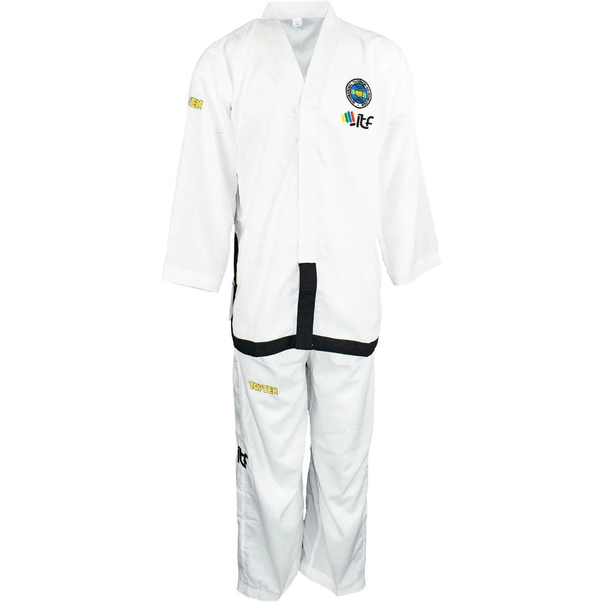 White Top Ten ITF Master Air Deluxe Dobok at Bytomic Trade and Wholesale