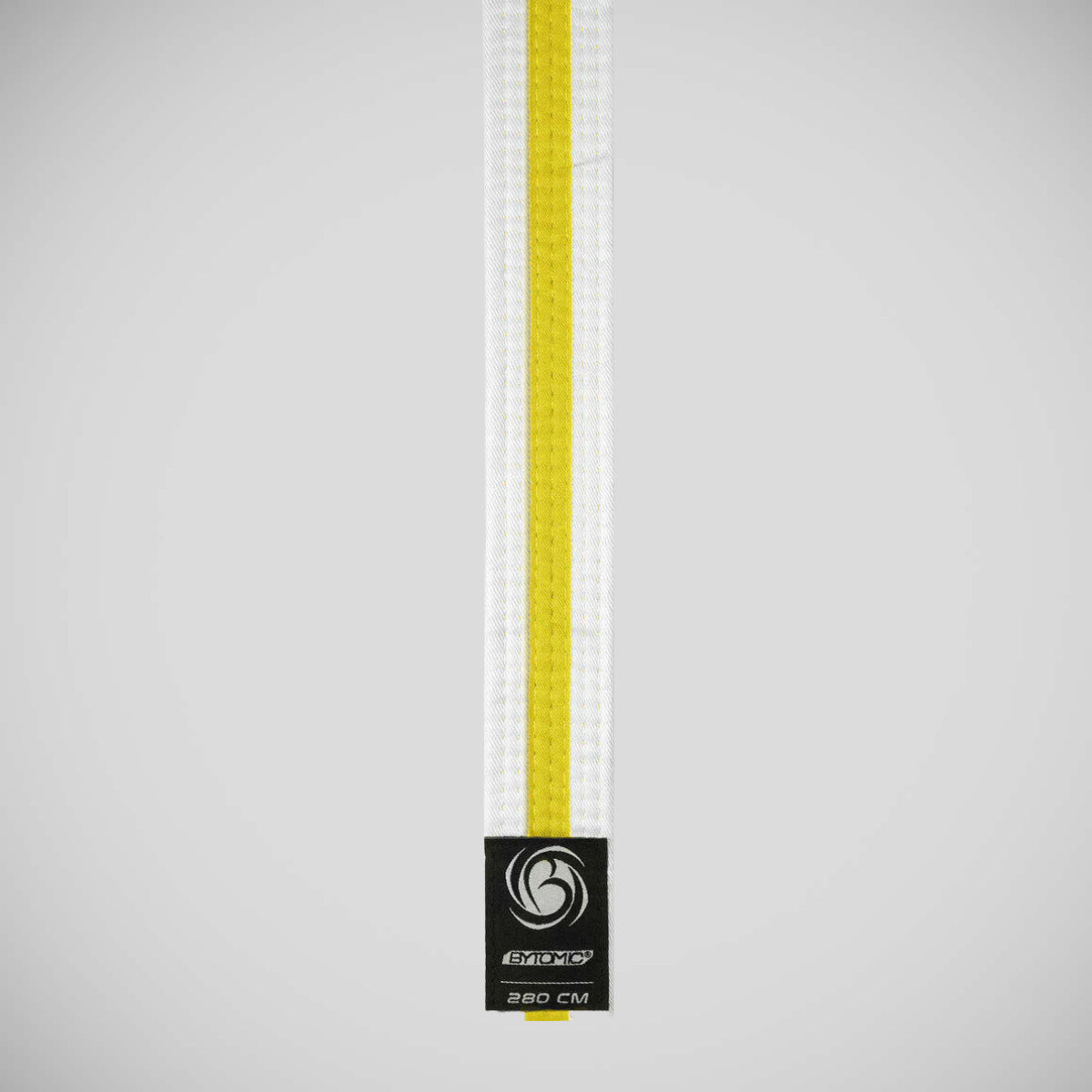 White/Yellow Bytomic Striped Polycotton Martial Arts Belt Pack of 10 at Bytomic Trade and Wholesale