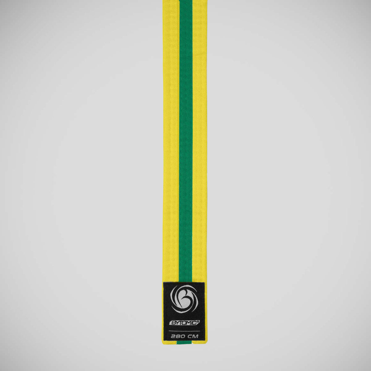 Yellow/Green Bytomic Striped Polycotton Martial Arts Belt Pack of 10 at Bytomic Trade and Wholesale