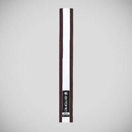 Brown/White Stripe Bytomic 100% Cotton Martial Arts Belt at Bytomic Trade and Wholesale