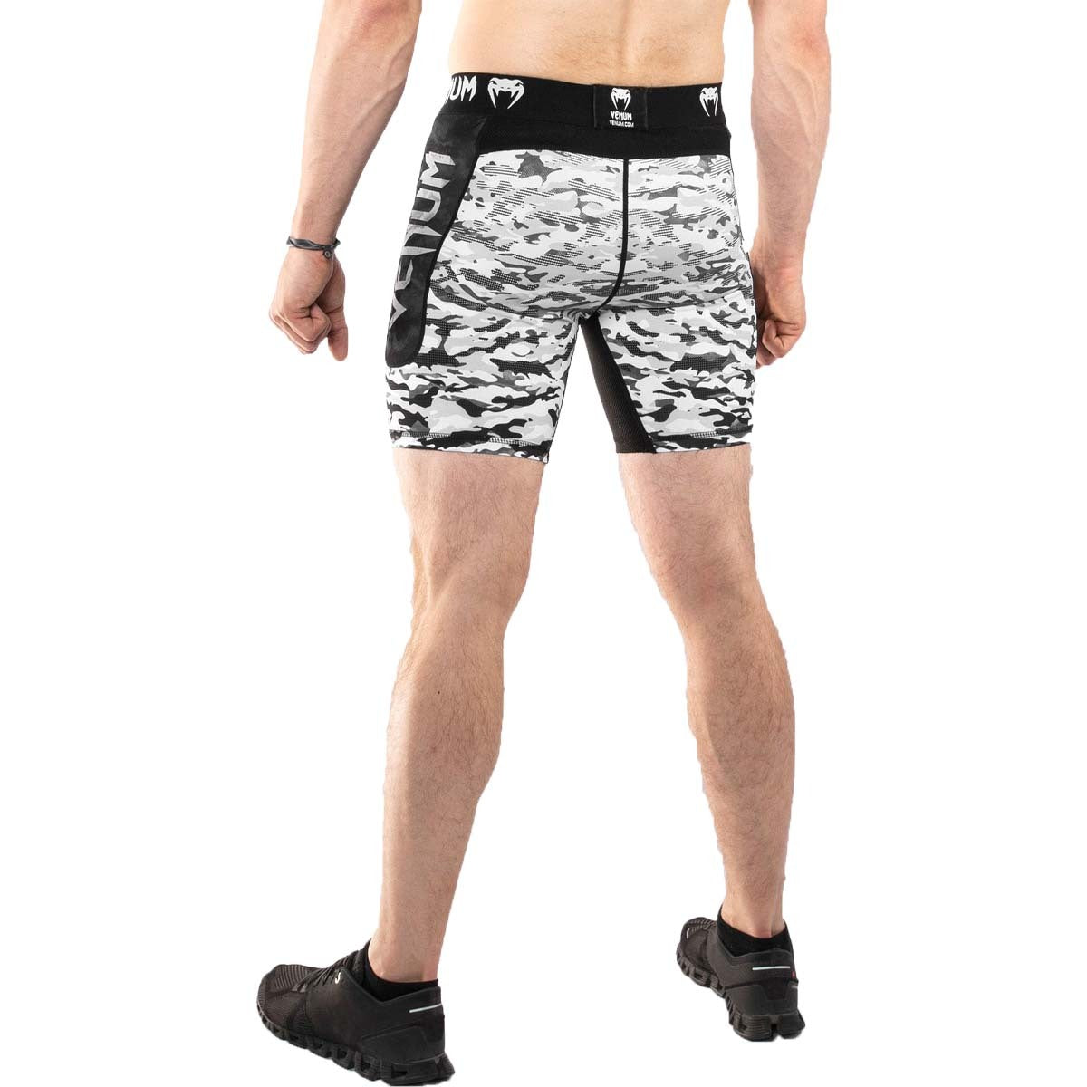White-Black Venum Defender Urban Camo Compression Shorts at Bytomic Trade and Wholesale
