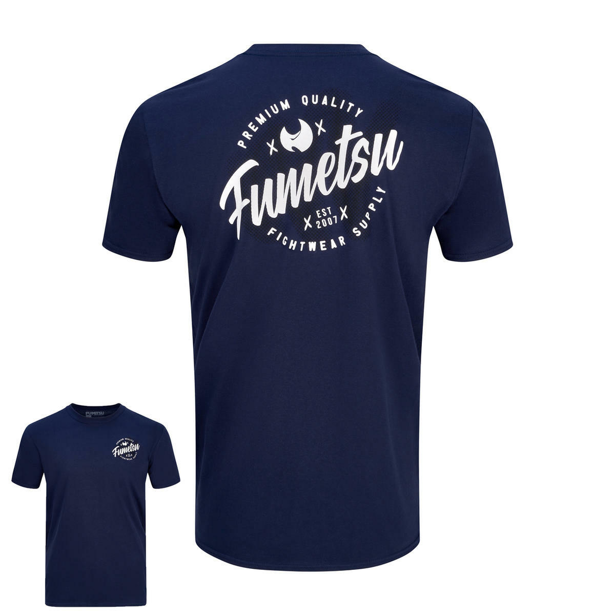 Fumetsu Script T-Shirt Navy Small at Bytomic Trade and Wholesale