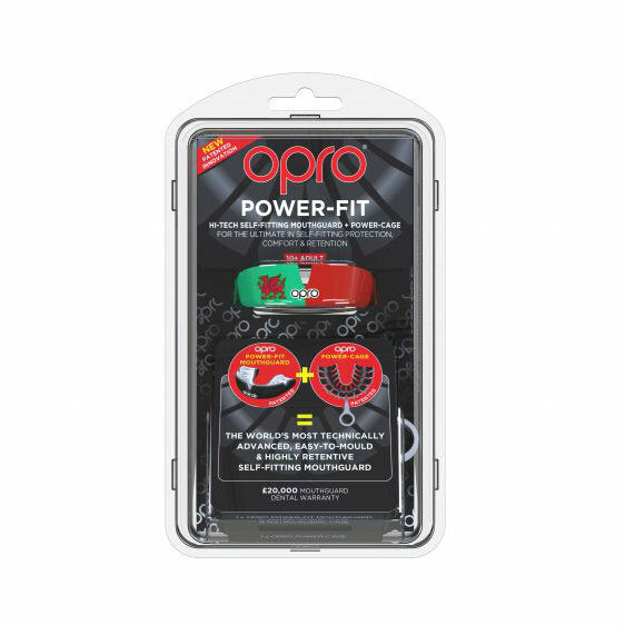 Opro Power Fit Countries Mouth Guard Wales at Bytomic Trade and Wholesale