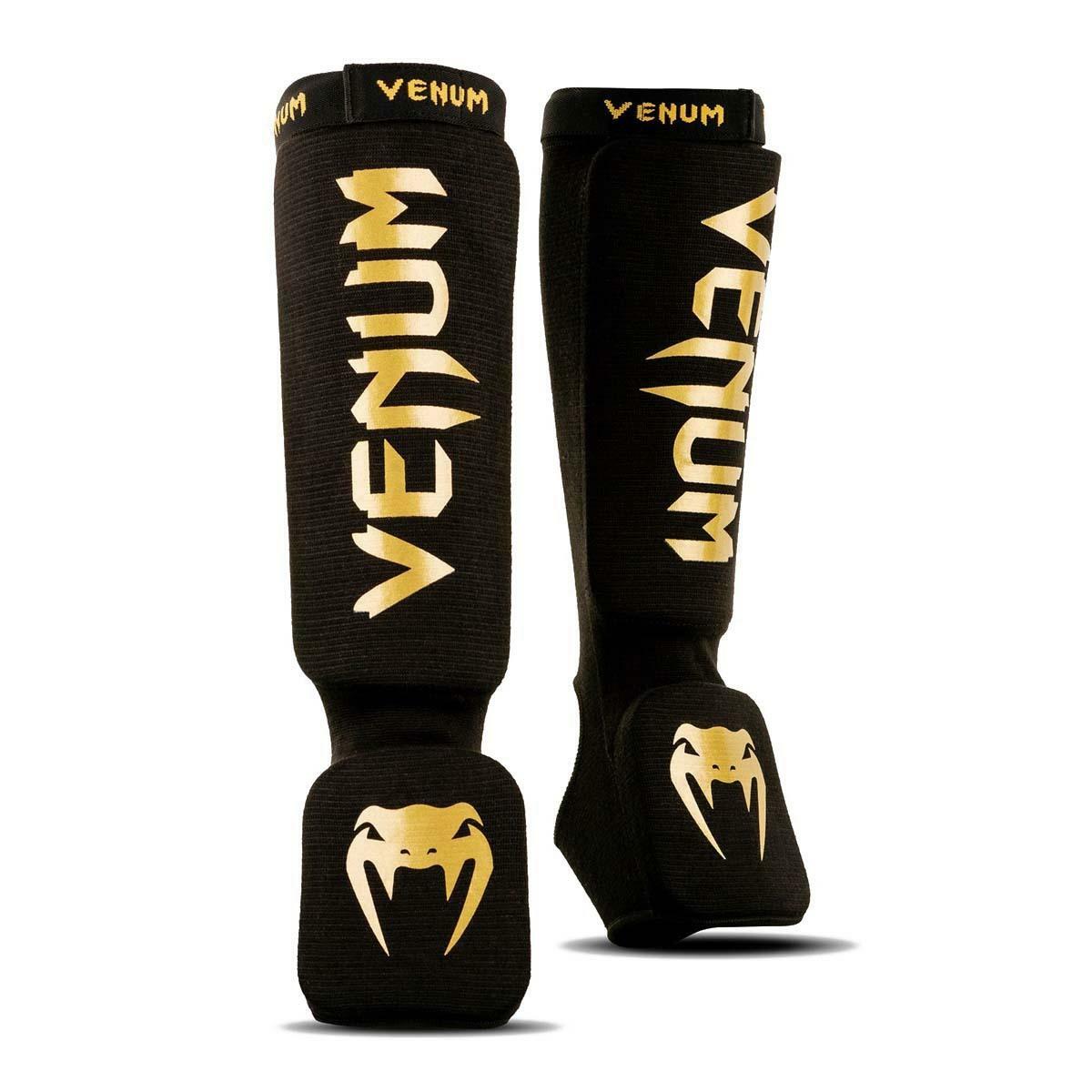 Black/Gold Venum Kontact Shin Instep Guards at Bytomic Trade and Wholesale