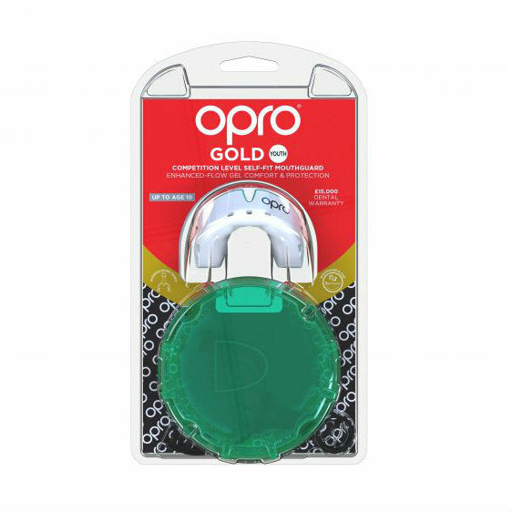 White-Mint Opro Gold Gen 4 Mouth Guard at Bytomic Trade and Wholesale