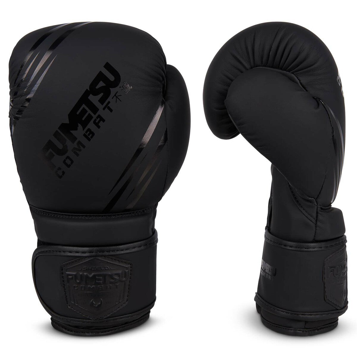 Black/Black Fumetsu Shield Kids Boxing Gloves 4oz at Bytomic Trade and Wholesale