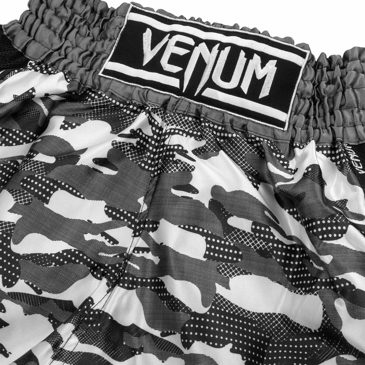 Camo-Black Venum Full Cam Muay Thai Shorts at Bytomic Trade and Wholesale