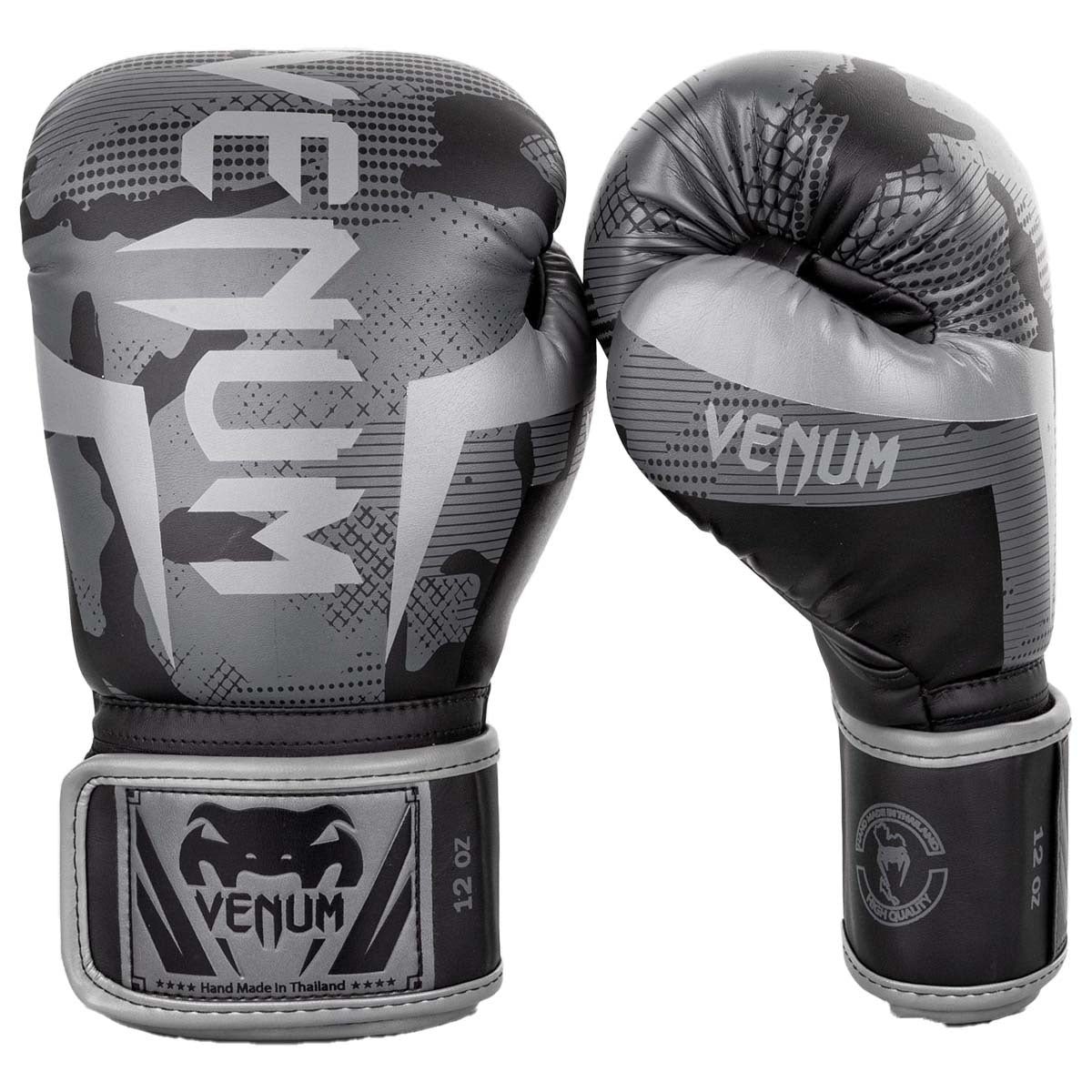 Black/Dark Camo Venum Elite Boxing Gloves at Bytomic Trade and Wholesale