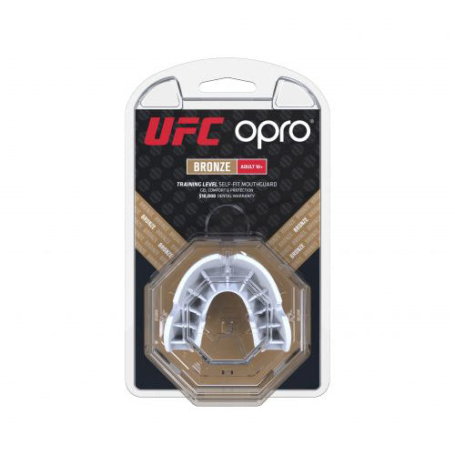 White Opro UFC Bronze Mouth Guard at Bytomic Trade and Wholesale