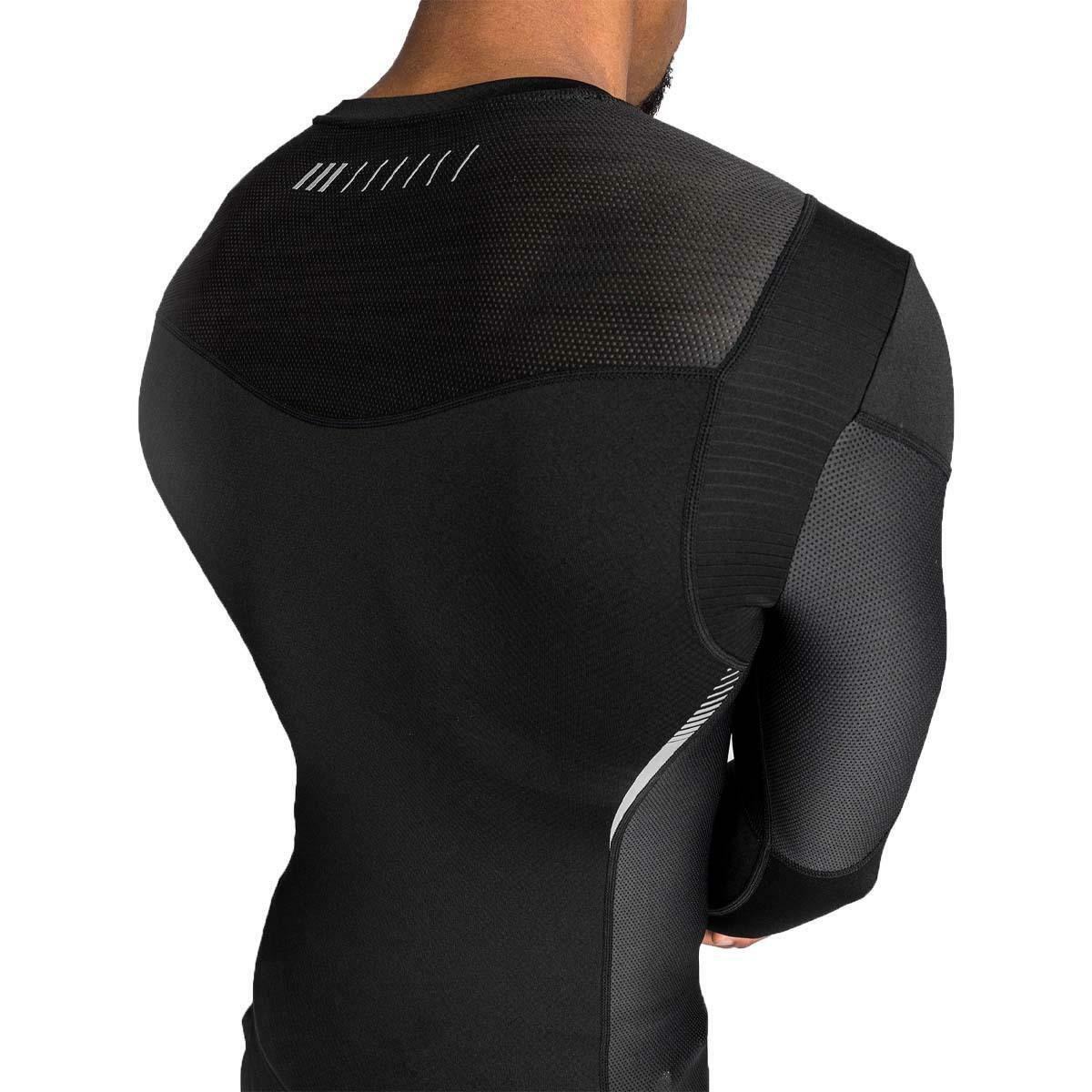 Black/Grey Venum Tempest 2.0 Long Sleeve Rash Guard at Bytomic Trade and Wholesale