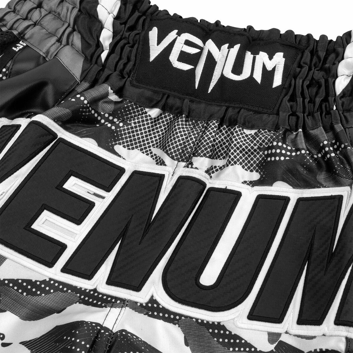 Camo-Black Venum Full Cam Muay Thai Shorts at Bytomic Trade and Wholesale