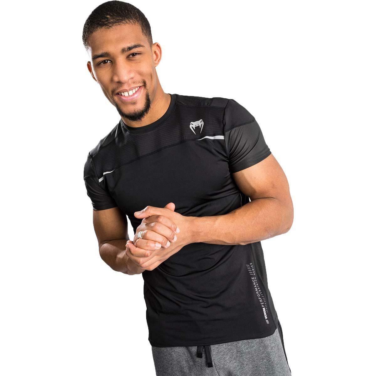 Venum Tempest 2.0 Dry Tech T-Shirt Black/Grey Small at Bytomic Trade and Wholesale
