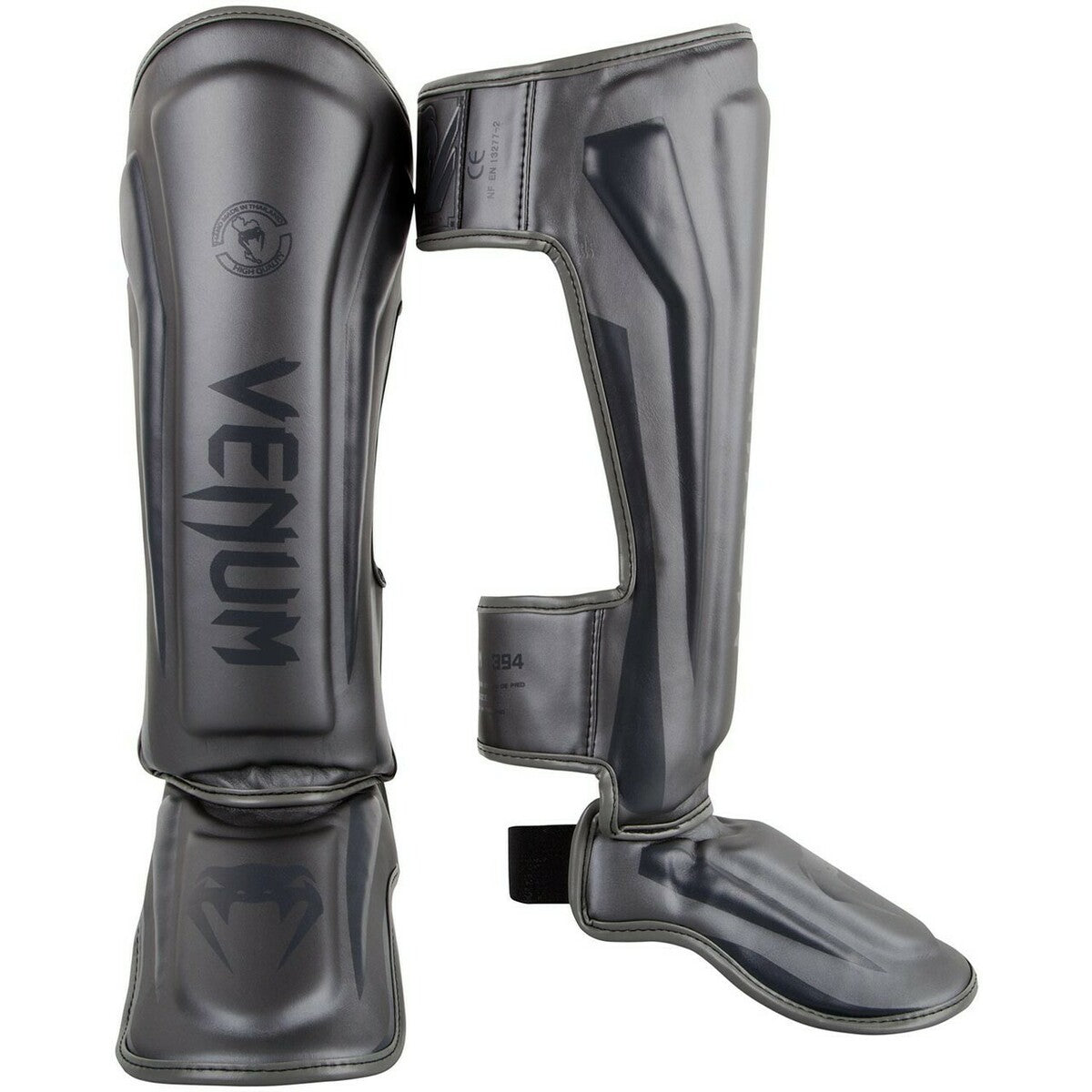 Grey/Grey Venum Elite Shin Guards at Bytomic Trade and Wholesale
