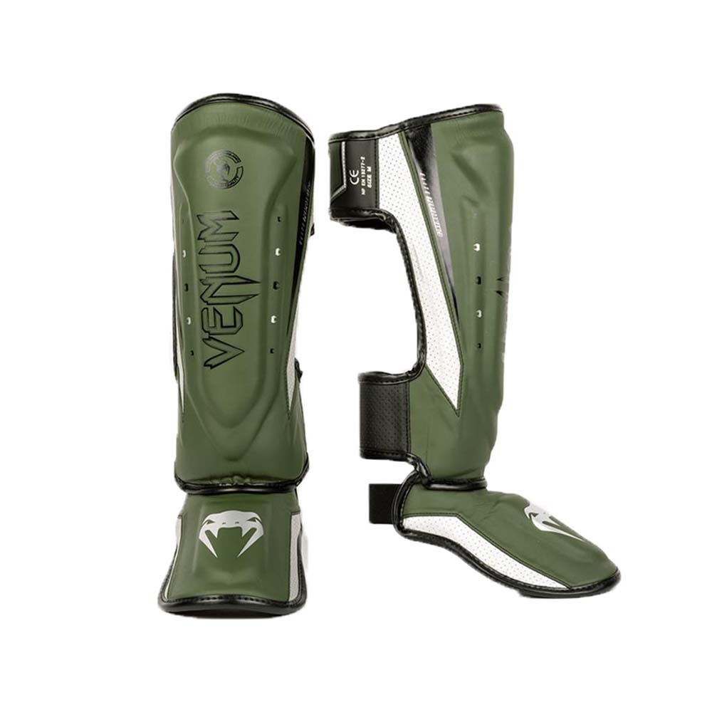 Khaki Venum Elite Evo Shinguards at Bytomic Trade and Wholesale