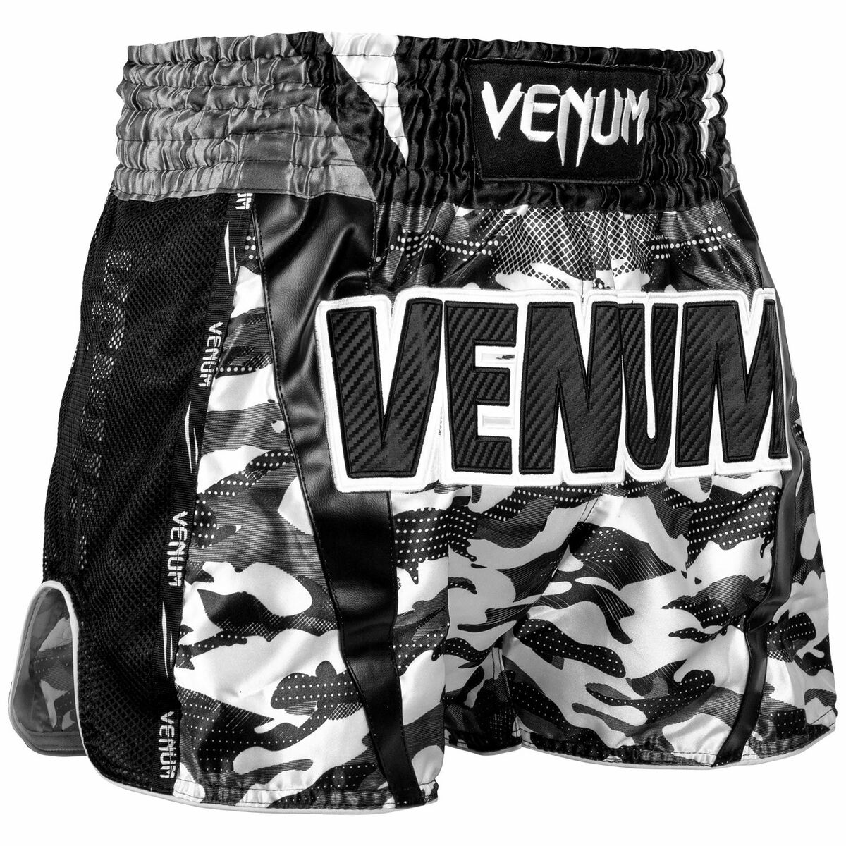 Camo-Black Venum Full Cam Muay Thai Shorts at Bytomic Trade and Wholesale