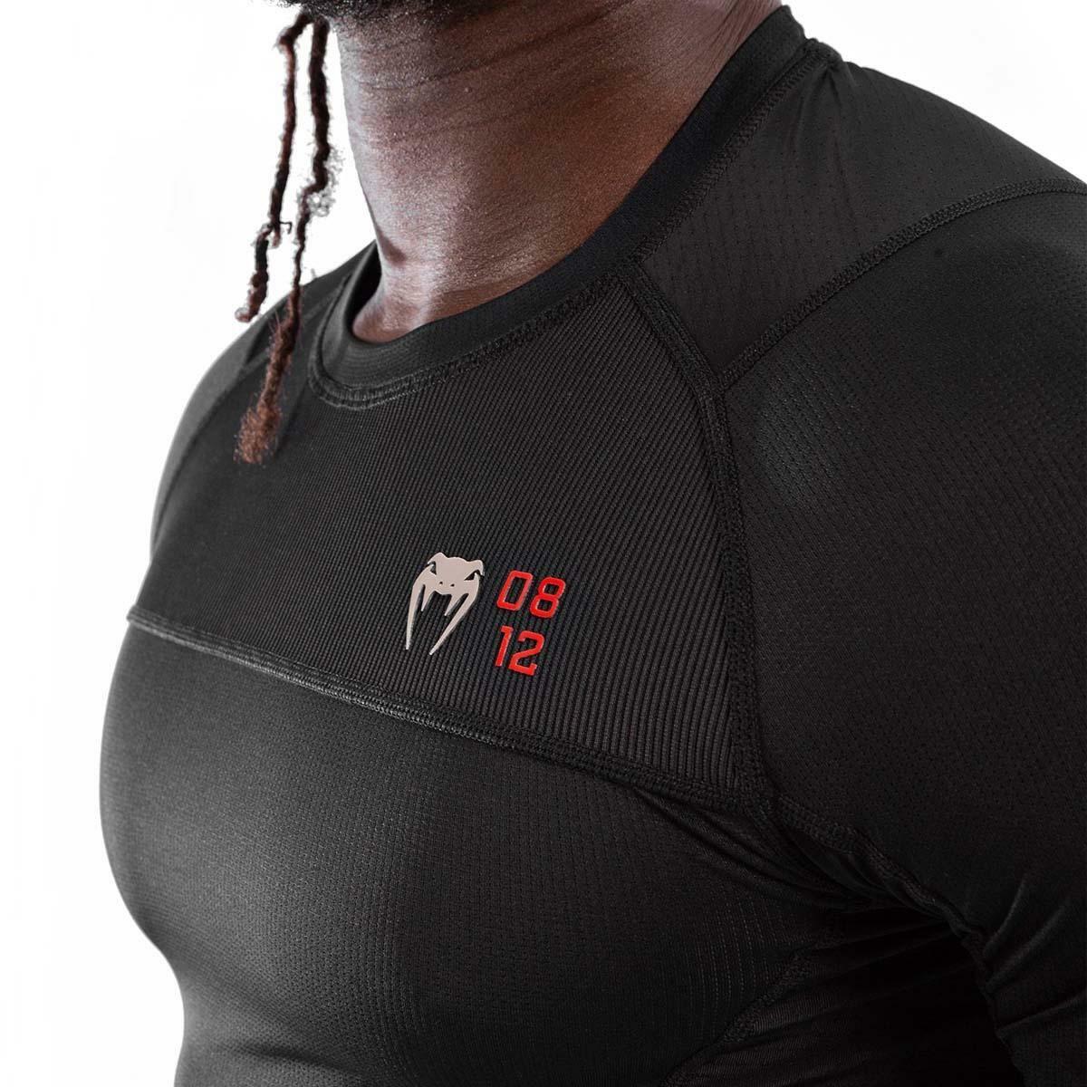 Black Venum Loma 08-12 Short Sleeve Rash Guard    at Bytomic Trade and Wholesale