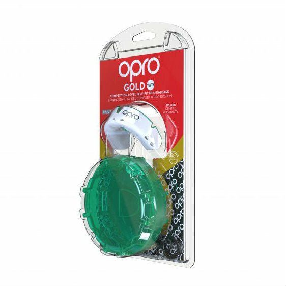 White-Mint Opro Gold Gen 4 Mouth Guard at Bytomic Trade and Wholesale