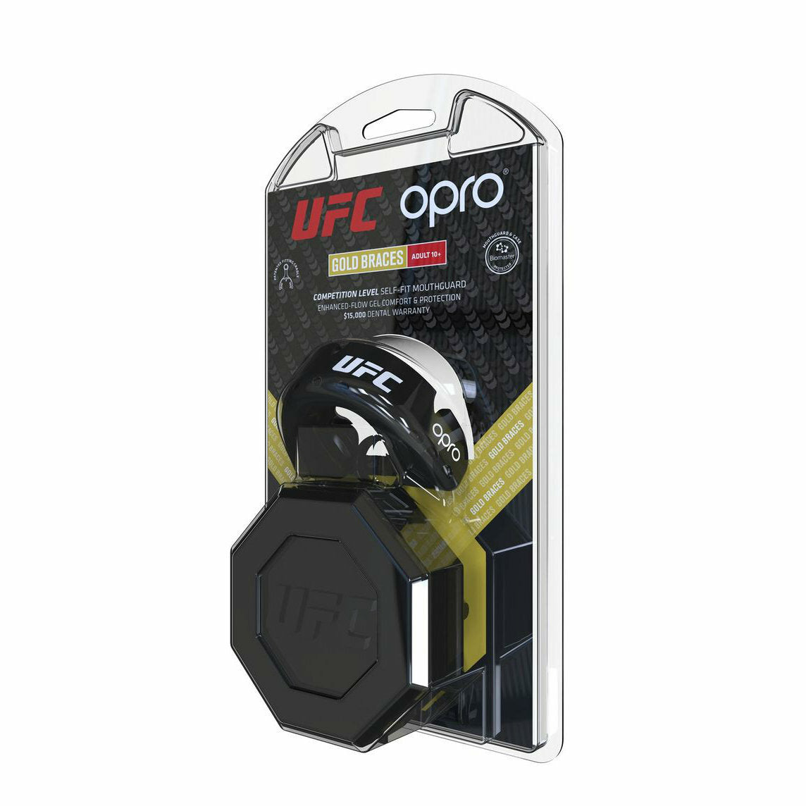 Black Metal-Silver Opro UFC Gold Braces Mouth Guard at Bytomic Trade and Wholesale
