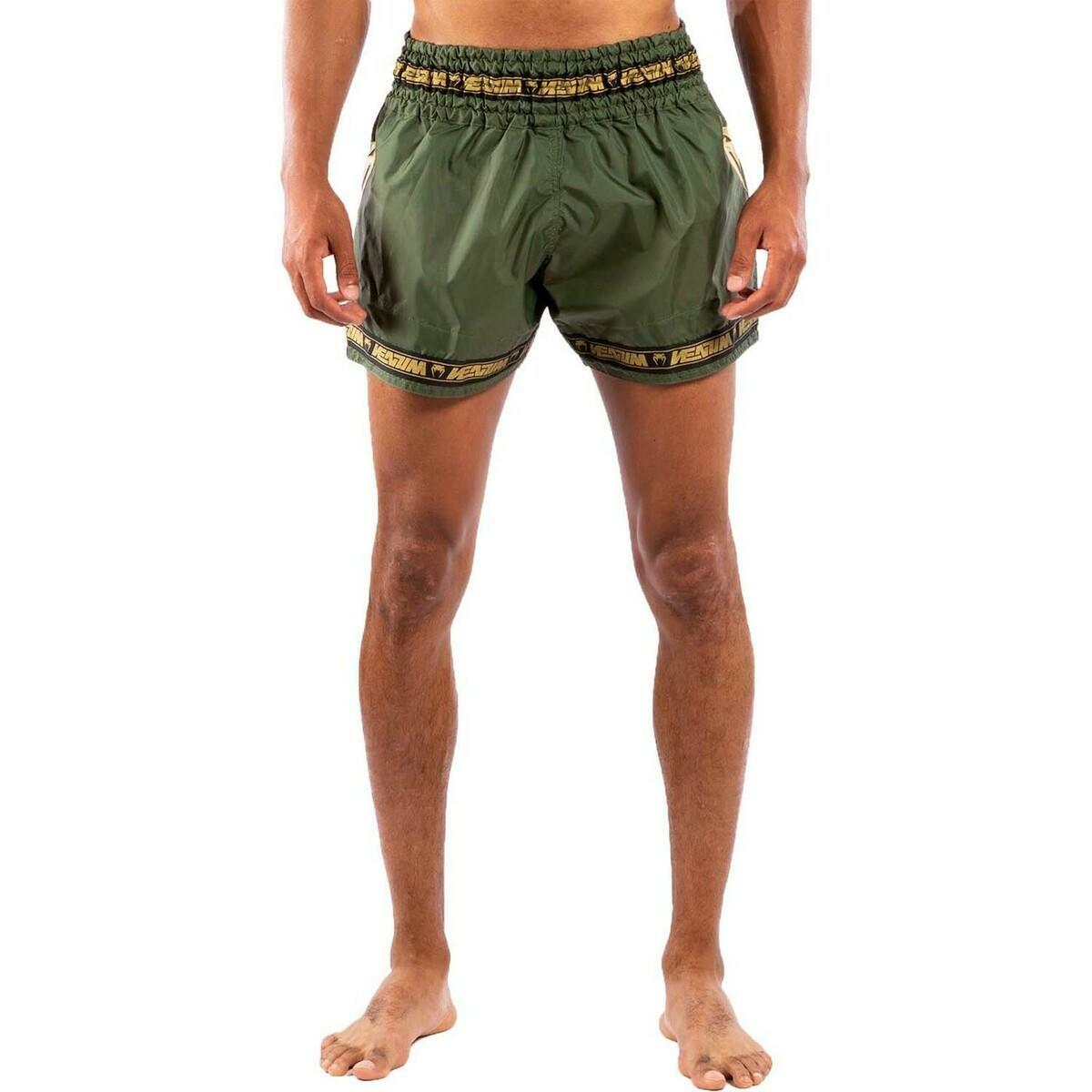 Venum Parachute Muay Thai Shorts Khaki/Gold Large at Bytomic Trade and Wholesale