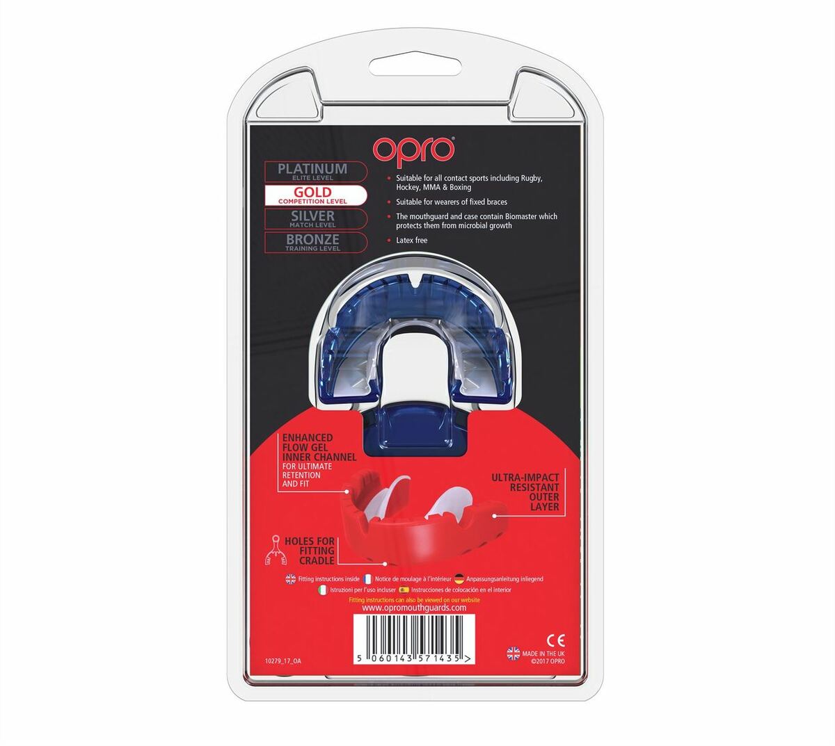 Pearl Opro Gold Braces Gen 4 Mouth Guard at Bytomic Trade and Wholesale