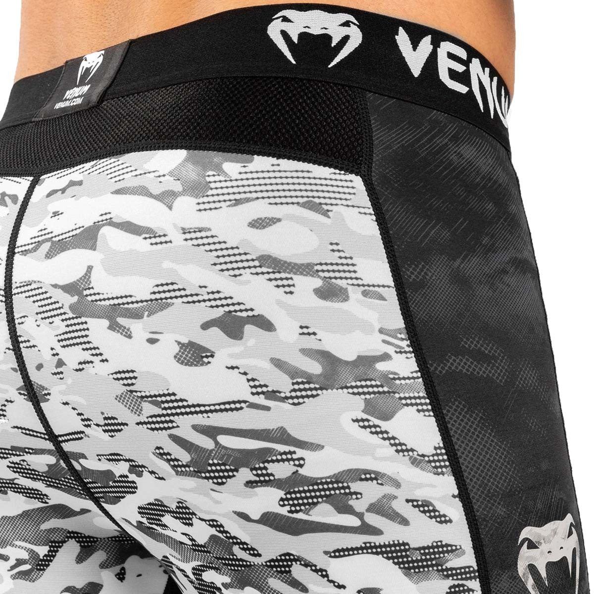 White-Black Venum Defender Urban Camo Compression Shorts at Bytomic Trade and Wholesale