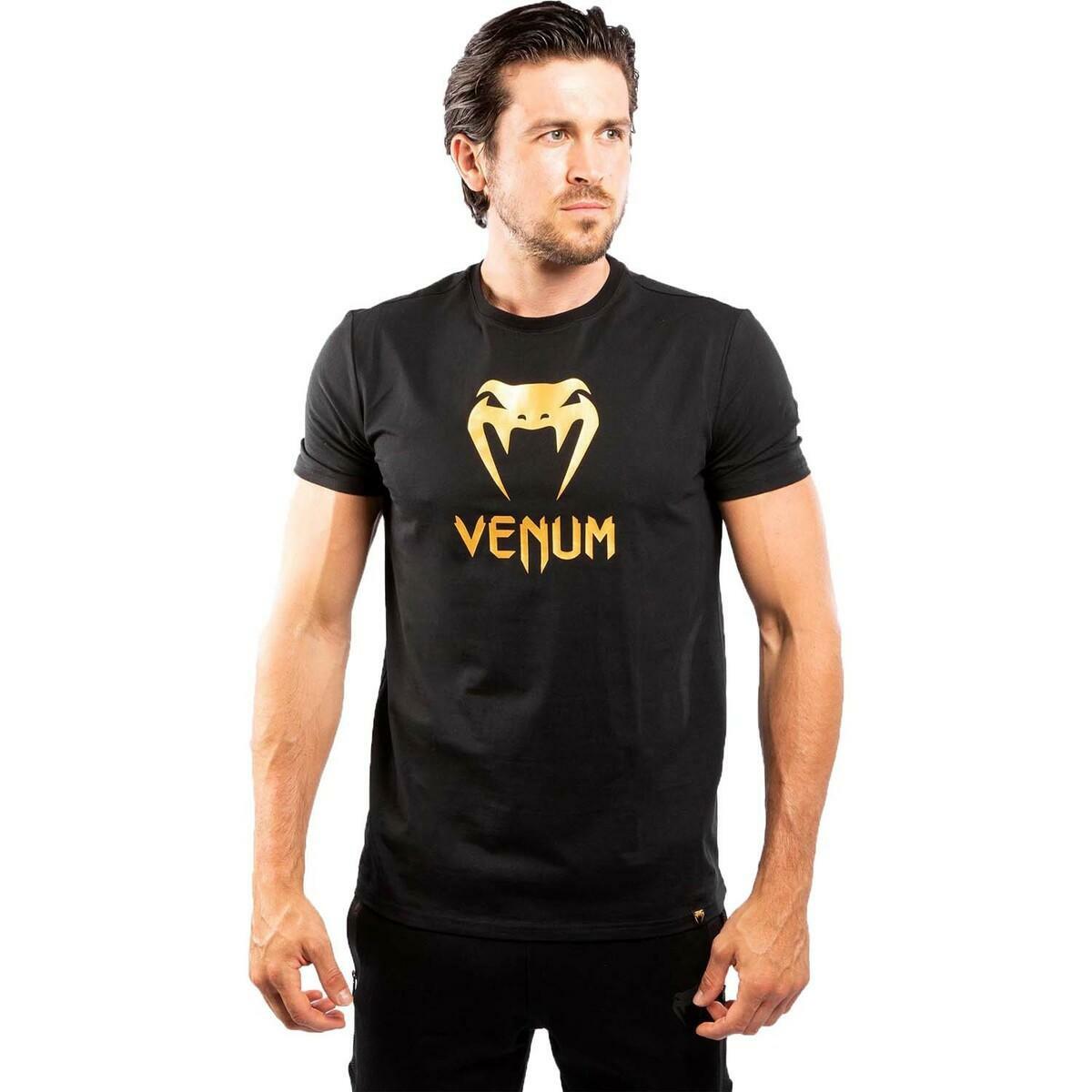 Venum Classic T-Shirt Black/Gold Small at Bytomic Trade and Wholesale