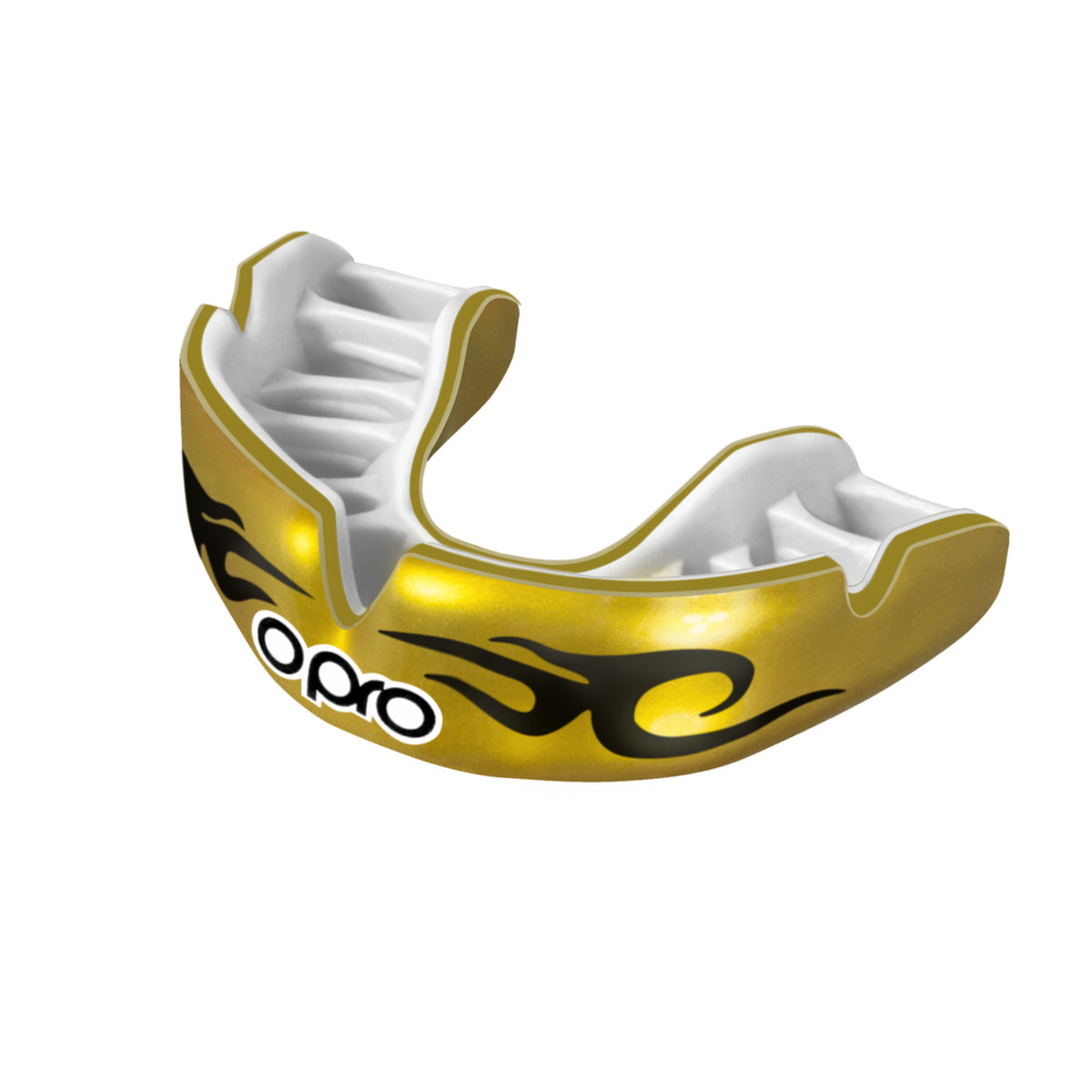 Gold-White Opro Power Fit Bling Urban Mouth Guard at Bytomic Trade and Wholesale