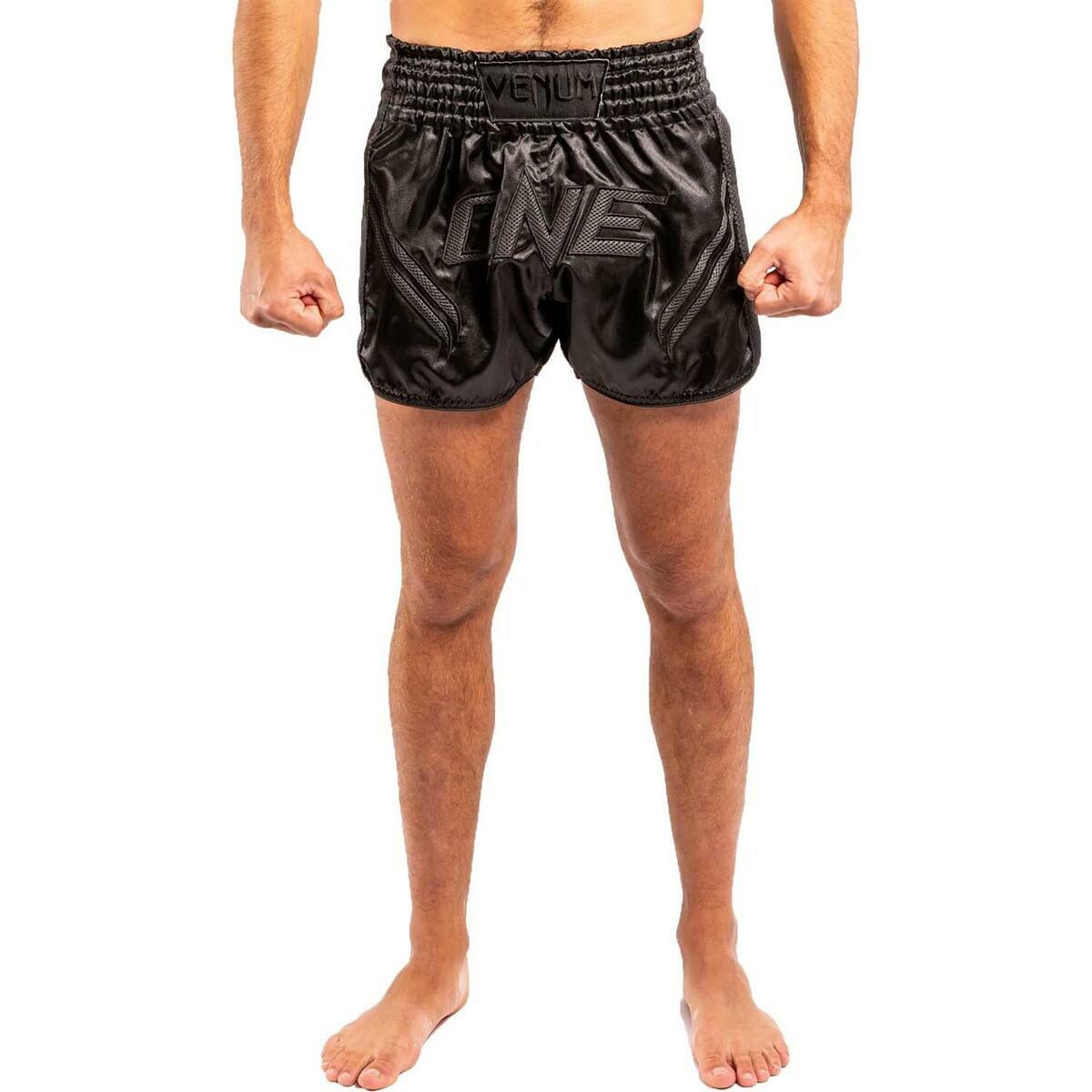 Venum One FC Impact Muay Thai Shorts Black/Black XS at Bytomic Trade and Wholesale