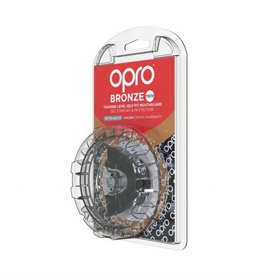 Black Opro Junior Bronze Gen 4 Mouth Guard at Bytomic Trade and Wholesale