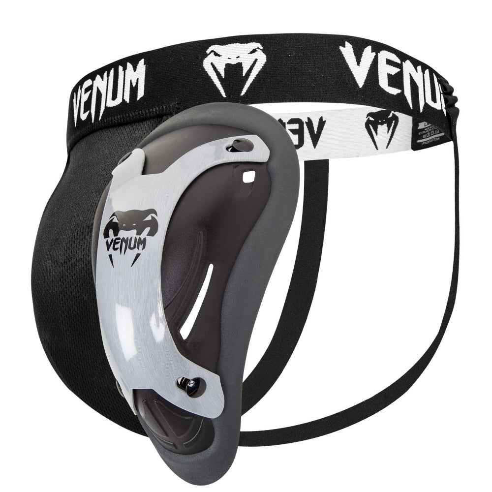 Black/Silver Venum Competitor Mens Groin Guard at Bytomic Trade and Wholesale