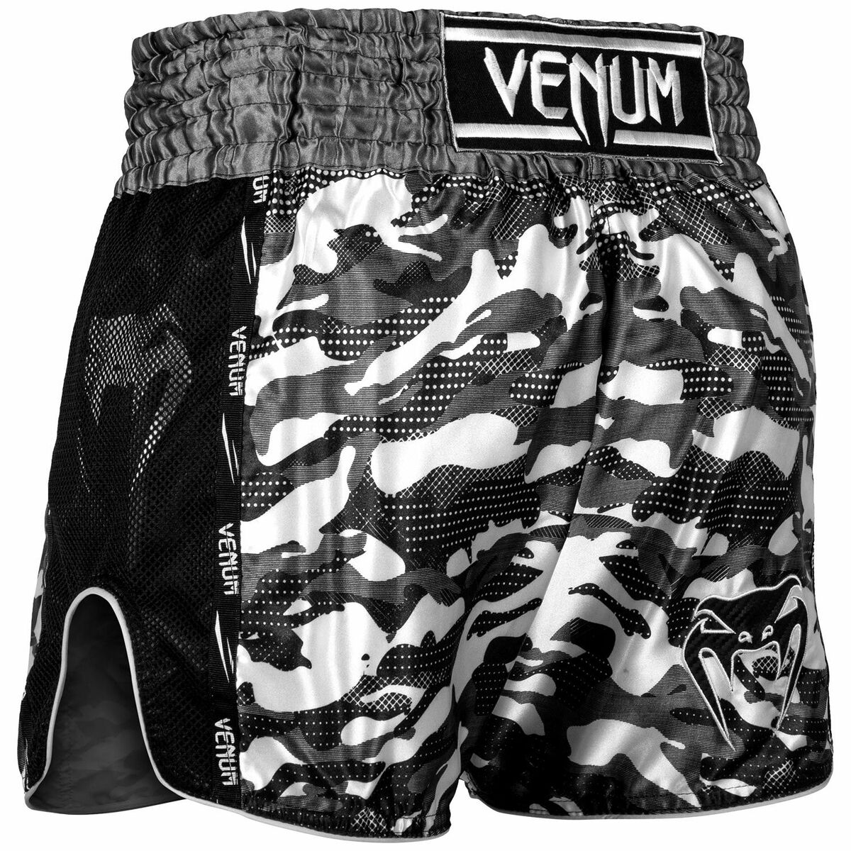 Camo-Black Venum Full Cam Muay Thai Shorts at Bytomic Trade and Wholesale