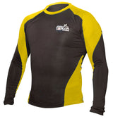 TOP TEN MMA Rash Guard long sleeve blackyellow Black - Yellow XXL at Bytomic Trade and Wholesale