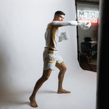 Alpha Pro MK2 Boxing Gloves White Photoshoot 5