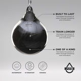 Black/Silver Aqua 15" 75lb Energy Punching Bag    at Bytomic Trade and Wholesale