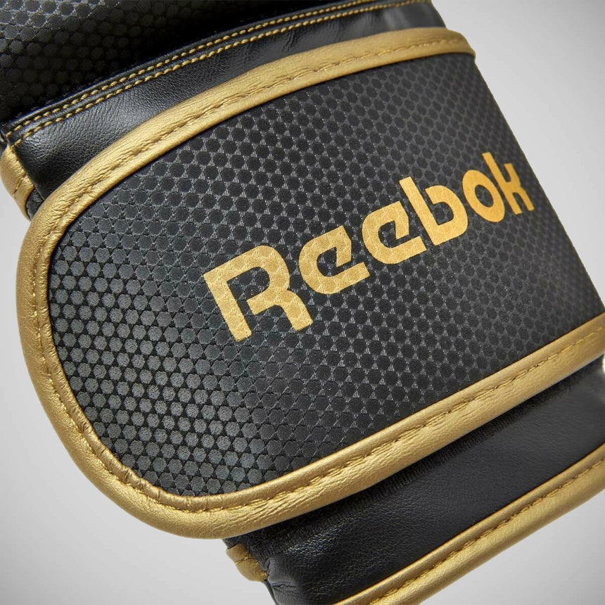 Reebok 4ft Punch Bag and Boxing Gloves Black/Gold    at Bytomic Trade and Wholesale