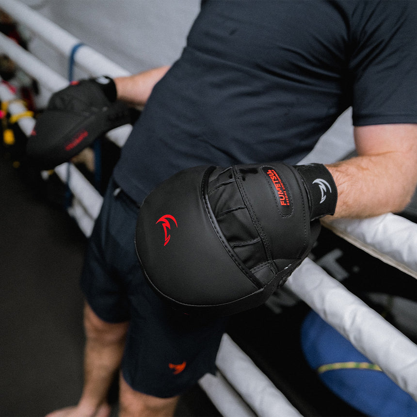 Black/Red Fumetsu Ghost S3 Boxing Focus Mitts    at Bytomic Trade and Wholesale
