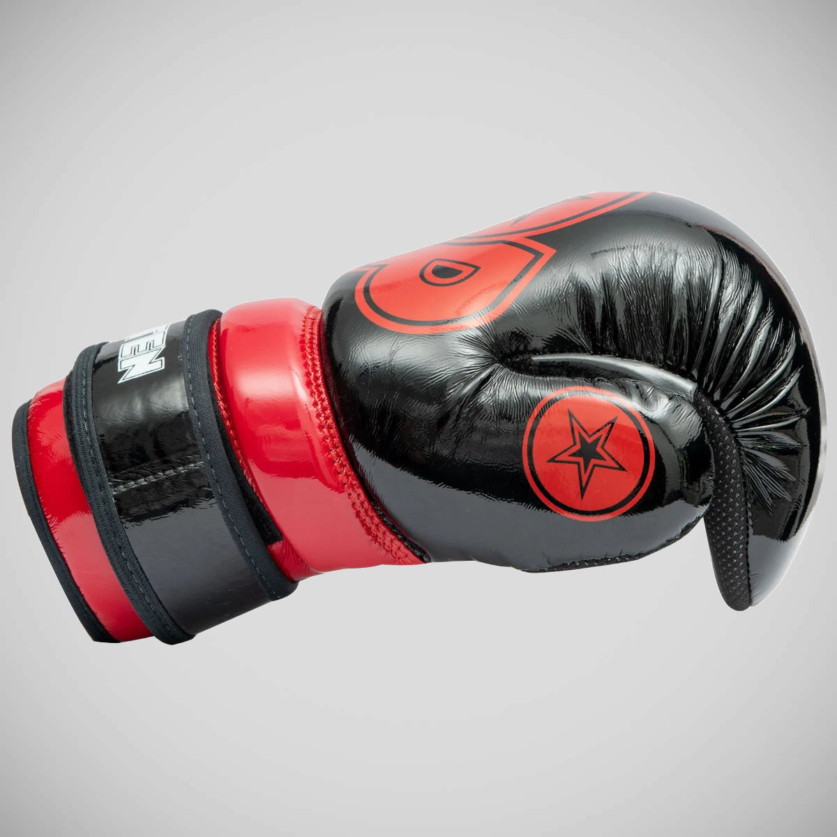 Black/Red Top Ten Glossy Block Pointfighter Gloves    at Bytomic Trade and Wholesale