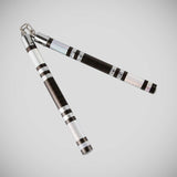 Black/Silver Bytomic 12" Striped Chrome Competition Nunchaku    at Bytomic Trade and Wholesale