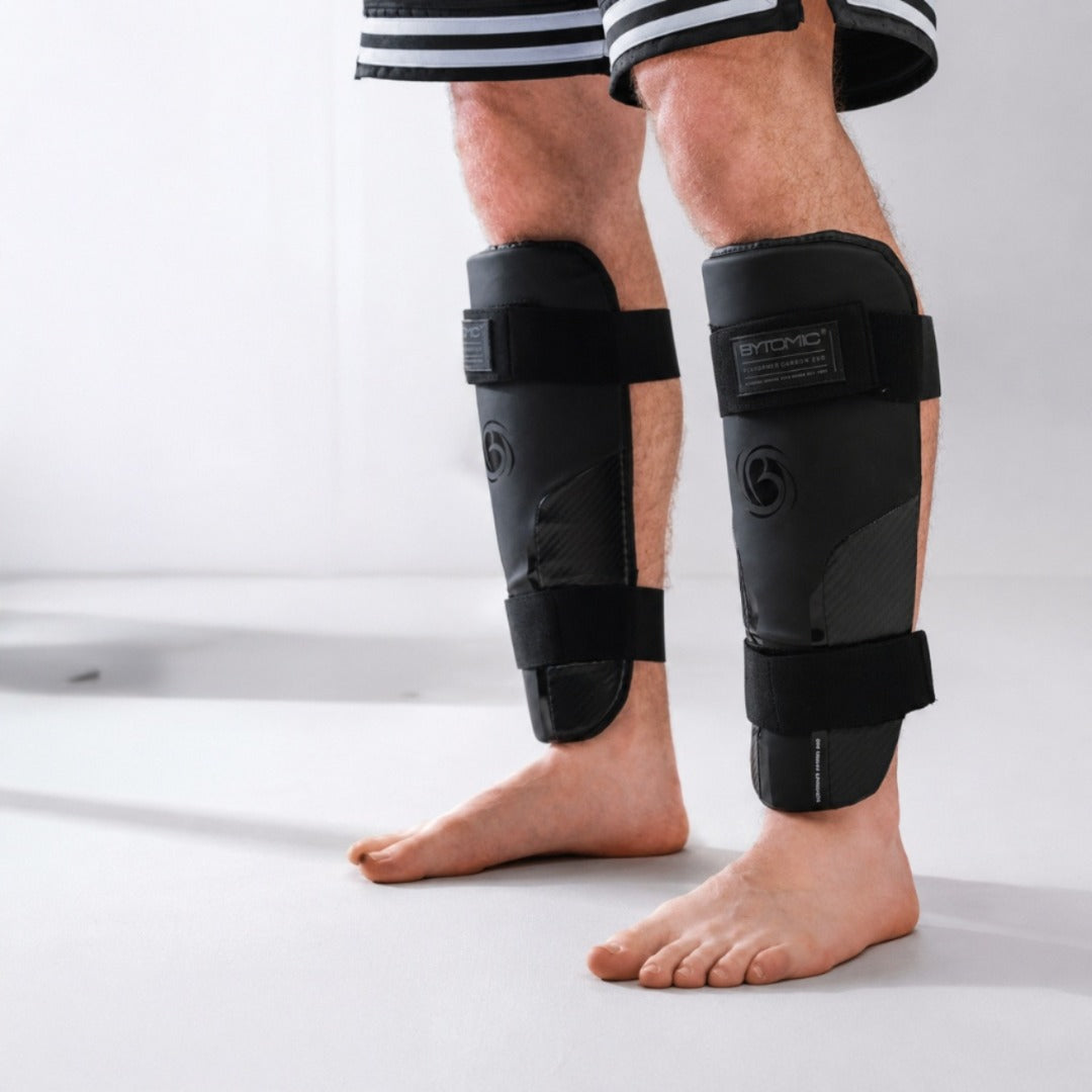 Black/Black Bytomic Performer Carbon Evo Shin Guards