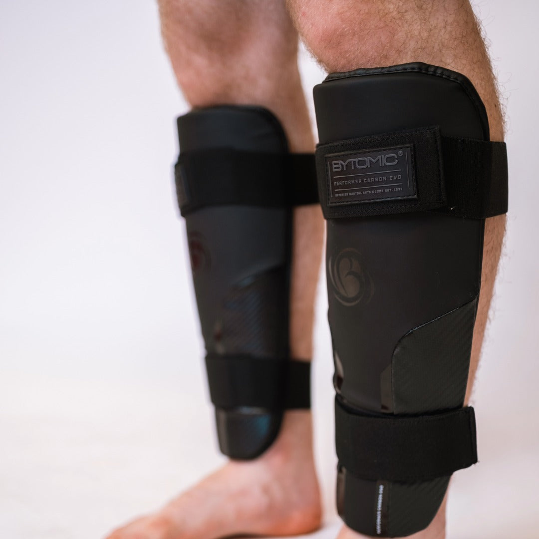 Black/Black Bytomic Performer Carbon Evo Shin Guards