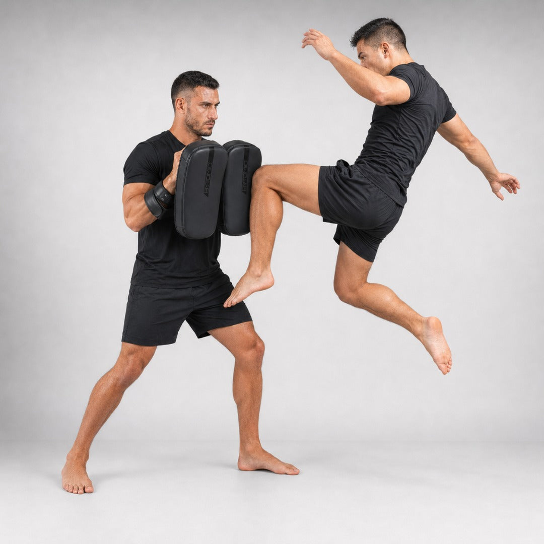 Black/Black Bytomic Red Label Curved Thai Pads at Bytomic Trade & Wholesale 3