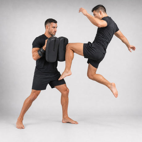 Black/Black Bytomic Red Label Curved Thai Pads at Bytomic Trade & Wholesale 3