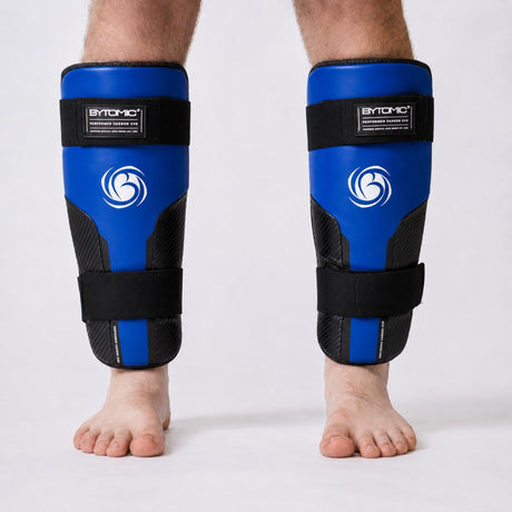 Black/Blue Bytomic Performer Carbon Evo Shin Guards