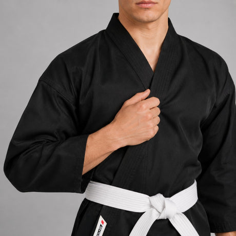 Black Bytomic Red Label 7oz Cotton Karate Uniform