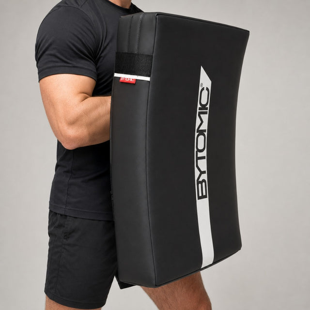 Black Bytomic Red Label Curved Kick Shield at Bytomic Trade & Wholesale 1