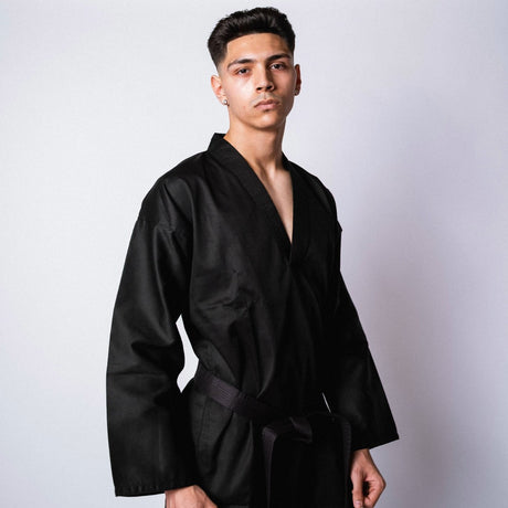 Black Bytomic Red Label V-Neck Martial Arts Uniform