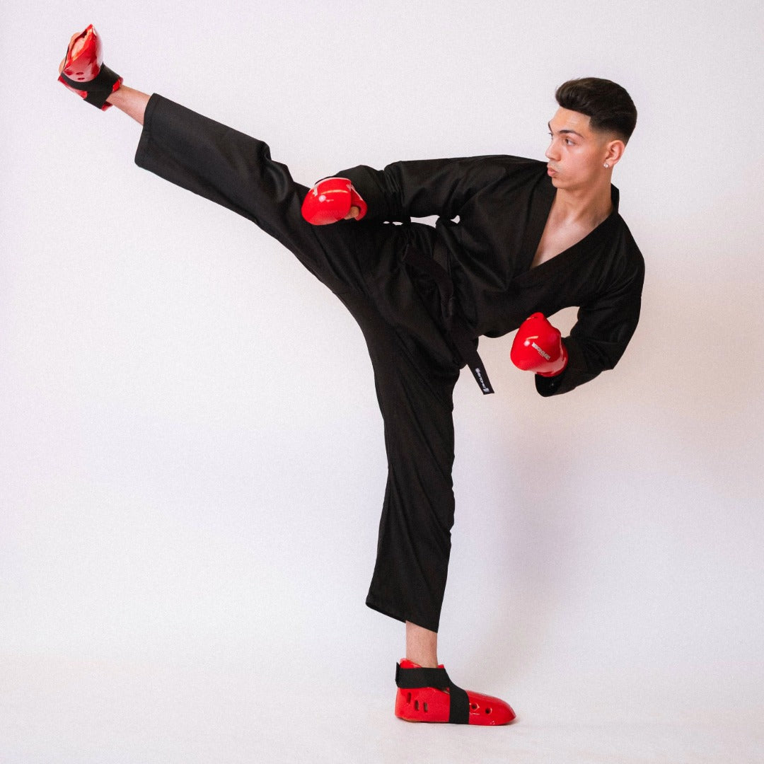 Black Bytomic Red Label V-Neck Martial Arts Uniform
